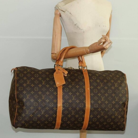 LOUIS VUITTON Monogram Keepall 60 Boston Bag M41422 LV Auth 102176 - Picture 14 of 16